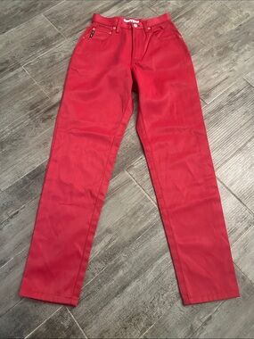 Armani Exchange Pants Woman Red Faux Leather Sz 2